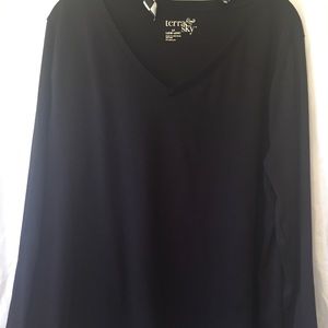 Women’s Black V-Neck, Size 1X